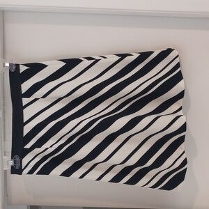 Striped Black and White Women's Skirt